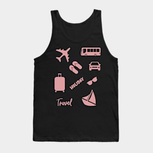 Essential Travel Drawing Sticker Set, Pastel pink, Holiday gift, Summer 2024 Gift Tank Top